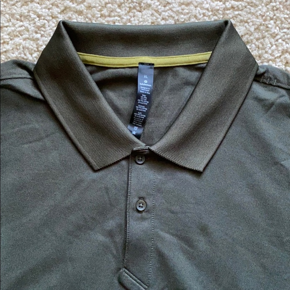 Lululemon Green Tech Pique Polo Shirt Sz XXL - Picture 3 of 8
